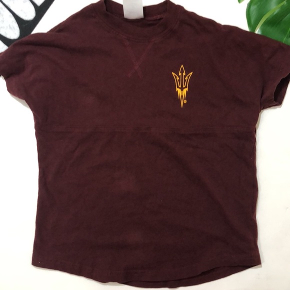 Maroon ASU Pitchfork Tee, S 6/6x - Picture 2 of 6